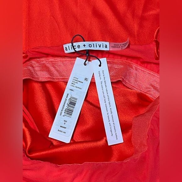 Alice + Olivia Vista Satin Asymmetric Dress size 2 - Picture 11 of 12